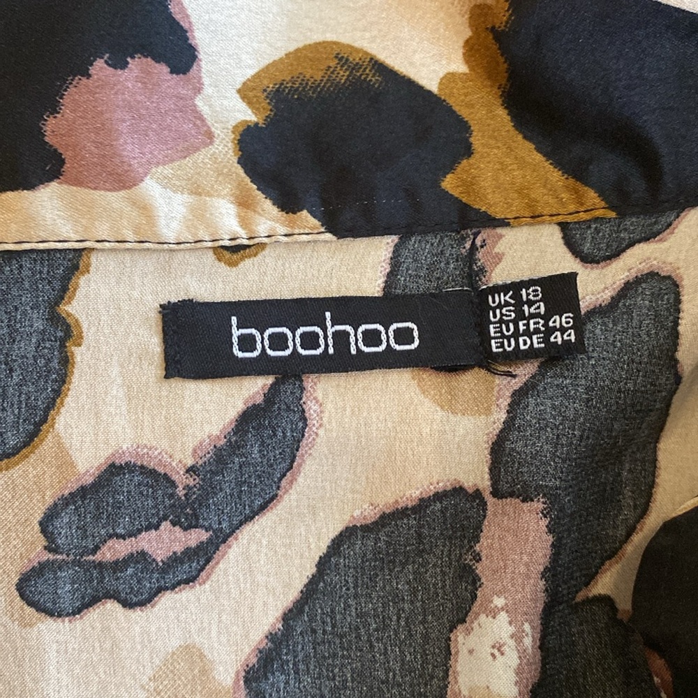 Boohoo Satin Leopard Pajama Set XL - Picture 2 of 6